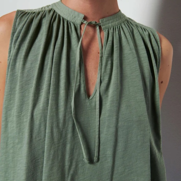 Nation LA Via Tank - Sea Spray 100% Pima Cotton Sz Med - Picture 4 of 6